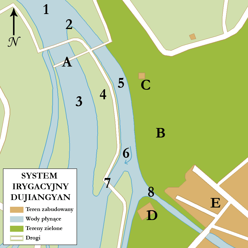Dujiangyan Irrigation System map